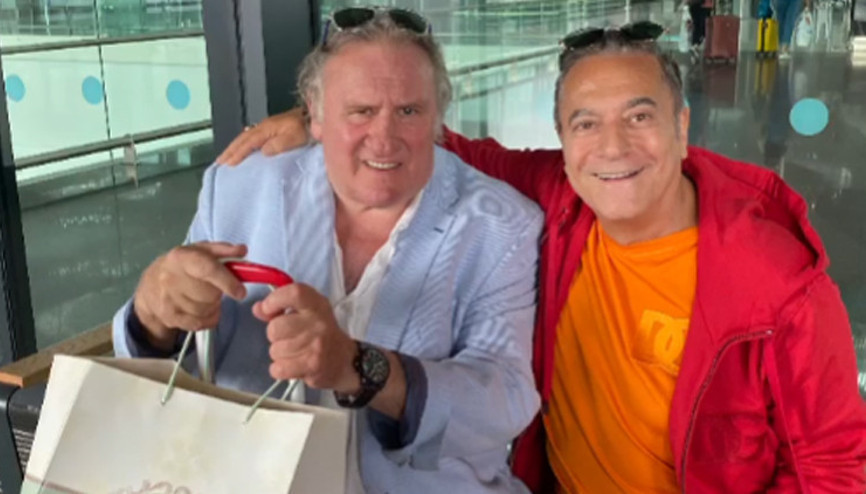 Sürpriz karşılaşma Mehmet Ali Erbil ve Gérard Depardieu bir arada...