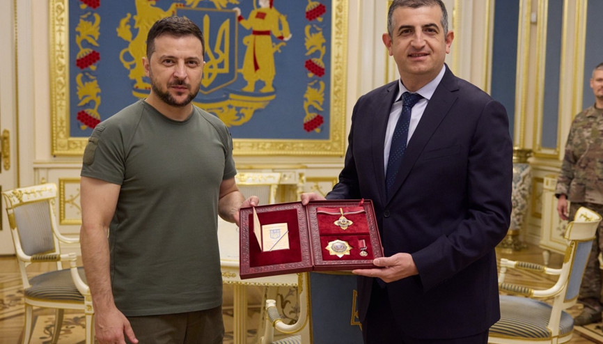 Zelenskiden BAYKAR Genel Müdürü Haluk Bayraktara devlet nişanı