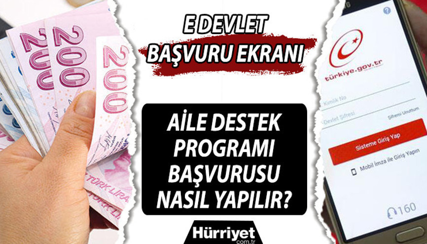 Aile Destek Programı başvuru ekranı e-Devlette... Aile destek yardımı ödemesi ne zaman İhtiyaç sahiplerine 12 ay boyunca destek imkanı