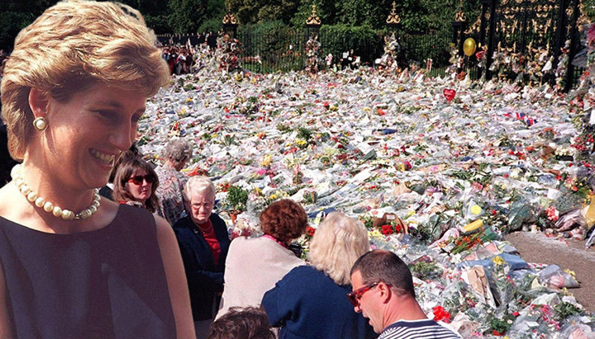 Prenses Diana, taziye çiçekleri ile Kraliçe II. Elizabeth’i gölgede bıraktı