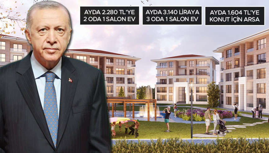Cumhuriyet tarihinin en büyük sosyal konut projesi devrede: 2 bin 280 TL taksitle ev