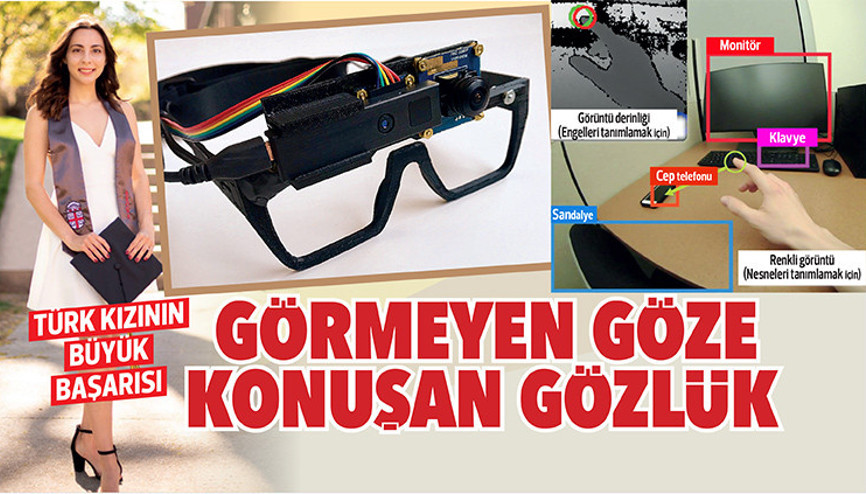 Görme engelliler için geliştirdi... Melisin gözlüğü ışık oldu