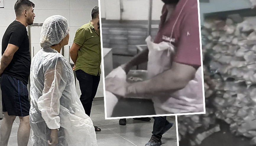 Kokoreç imalathanesinde tepki çeken görüntüler Ekipler inceleme başlattı.