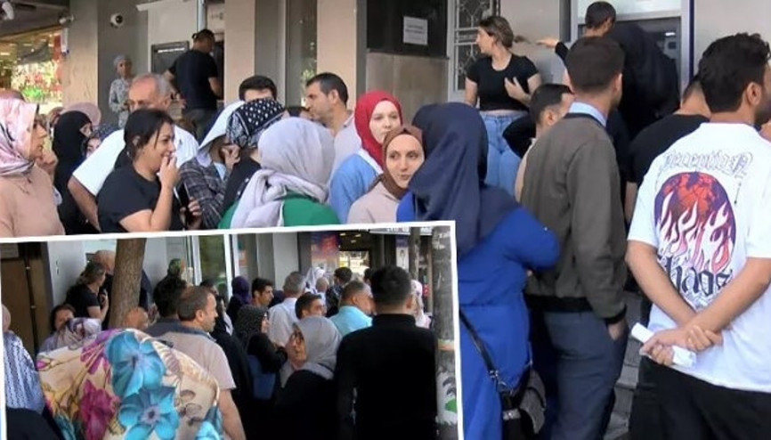 Sosyal konut başvurusu için banka önlerinde yoğunluk sürüyor