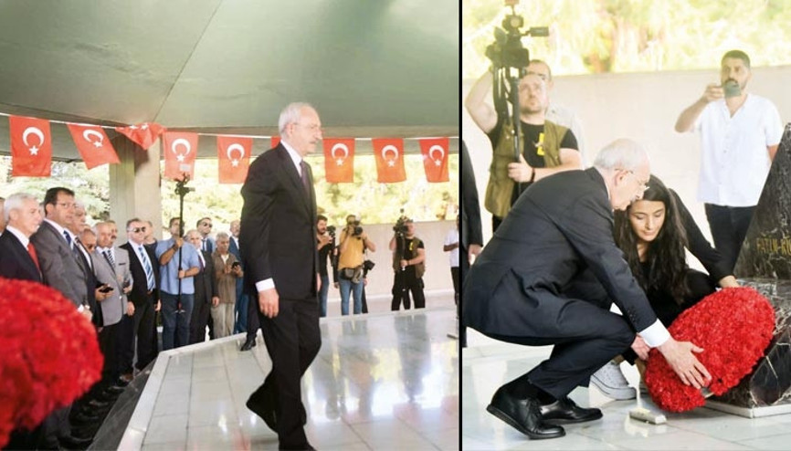 Kılıçdaroğlu’ndan mezarlara karanfil