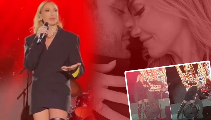 Hadise, sahnede yüzüğünü fırlatıp attı