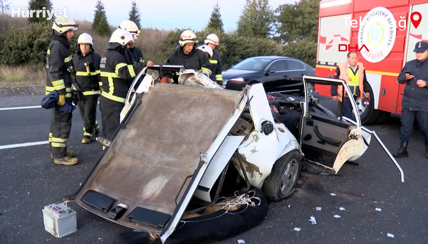 Tekirdağda feci kaza: 1 ölü, 3ü ağır 5 yaralı