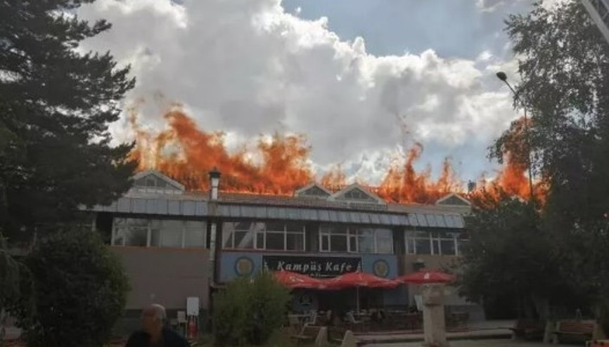 Atatürk Üniversitesi yemekhanesinde yangın Validen ilk açıklama