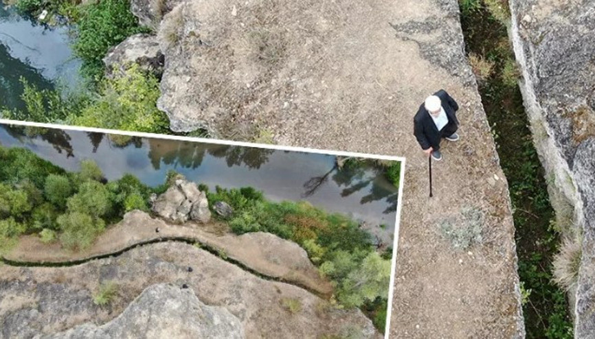 300 metre uzunluğunda ve 3 metre yüksekliğinde... 70 yıl sonra gidip eserini yeniden gördü