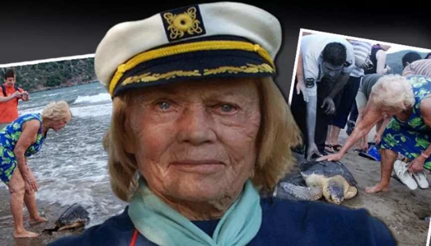 Carettaların annesi Kaptan June olarak tanınan June Haimoff anısına yapılan anıt açıldı Carettaların annesi Kaptan June olarak tanınan June Haimoff anısına yapılan anıt açıldı