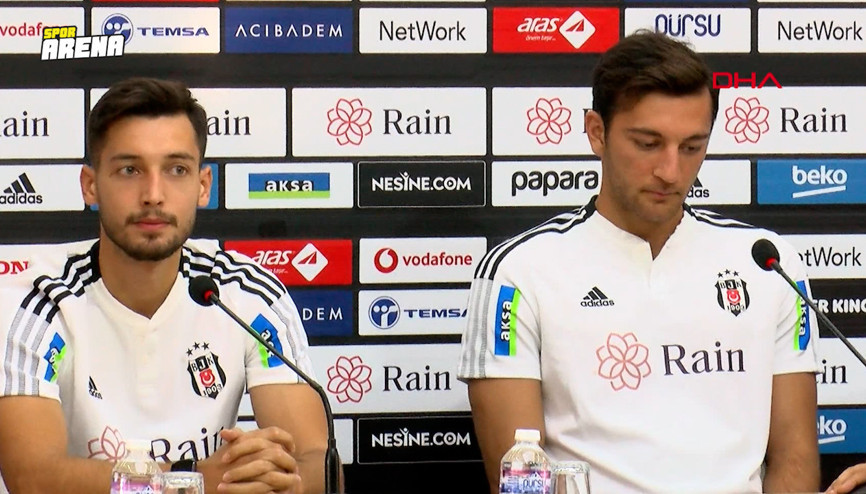 Beşiktaşta Tayyip Talha Sanuç ve Emrecan Uzunhan, düzenlenen basın toplantısında açıklamalarda bulundu Beşiktaşta Tayyip Talha Sanuç ve Emrecan Uzunhan, düzenlenen basın toplantısında açıklamalarda bulundu