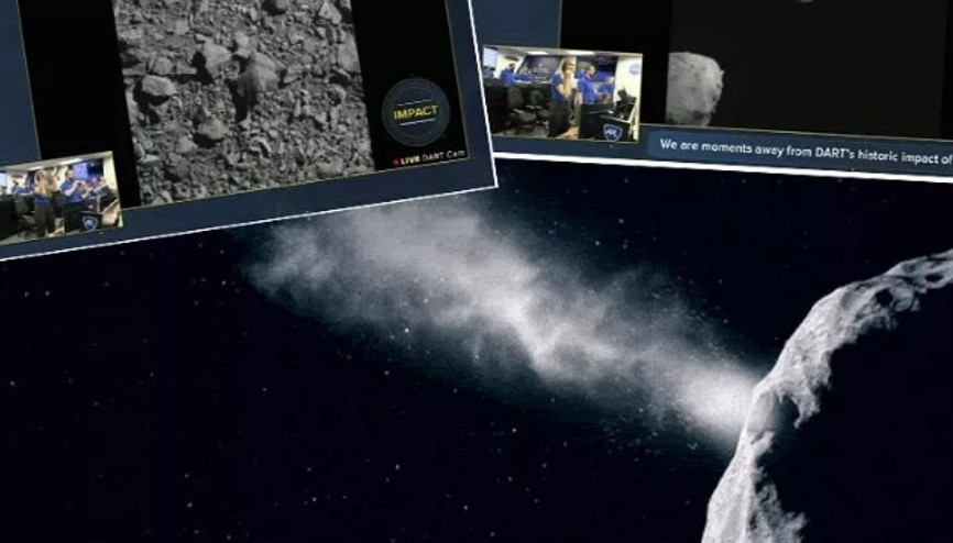 NASAnın uzay aracı asteroit ile çarpıştı DART görevi başarıyla gerçekleşti