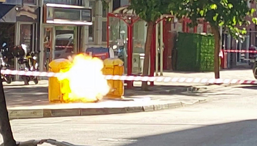 Boluda şüpheli çanta fünyeyle patlatıldı