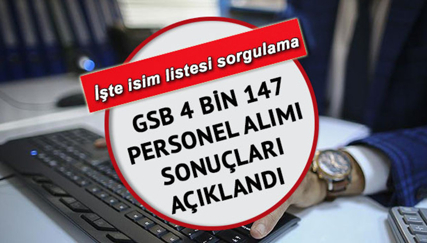 GSB personel alımı başvuru sonuçları açıklandı | Gençlik ve Spor Bakanlığı  4 bin 147 sözleşmeli personel alımı isim listesi ve yerleştirme sonucu sorgulama ekranı...