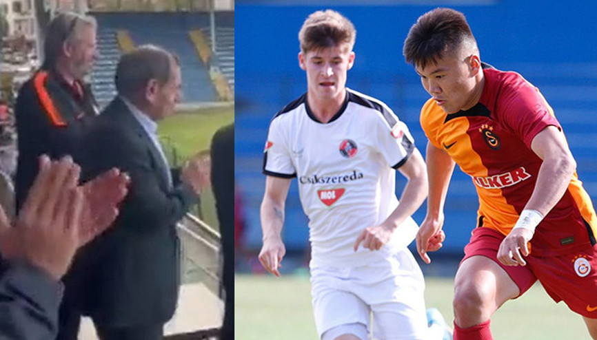 Galatasaray U19dan farklı galibiyet Dursun Özbek alkışladı...