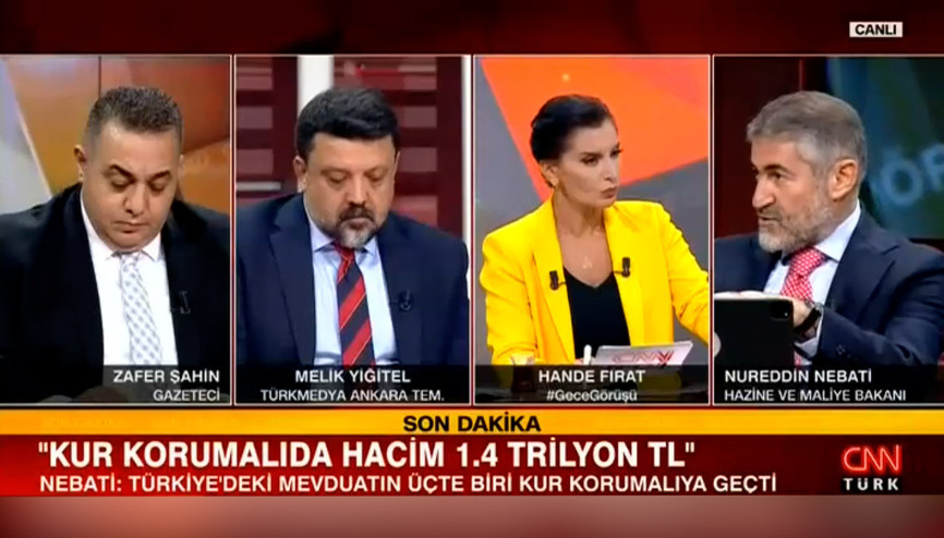 Bakan Nebati CNN Türkte açıkladı: Kur korumalı mevduatı bir yıl uzattık