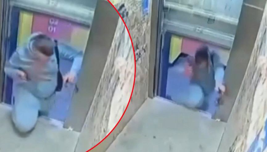 Asansörde kabinle duvar arasına sıkışmaktan son anda kurtuldu