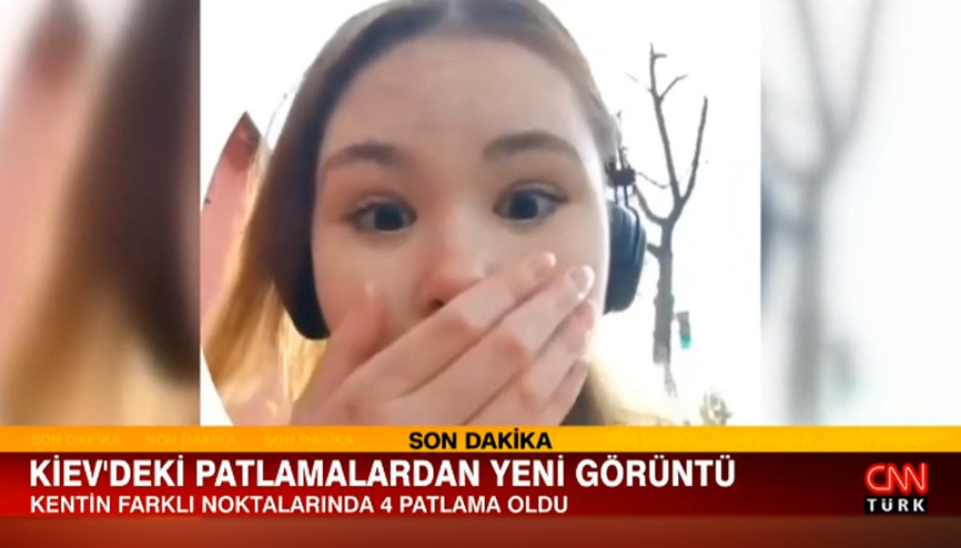 Kievdeki patlamadan sıcak görüntüler