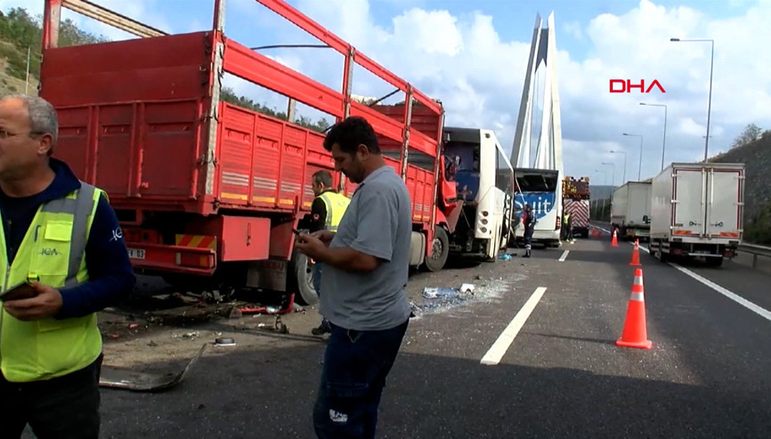 Yavuz Sultan Selim Köprüsü girişinde zincirleme kaza