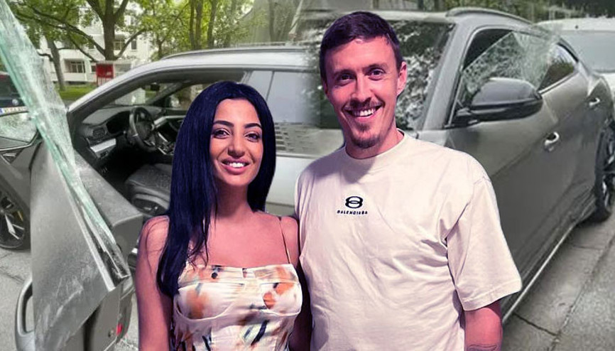 Fenerbahçenin eski yıldızı Max Kruse ve eşi Dilaraya araba şoku Soluğu Türkiyede aldılar...