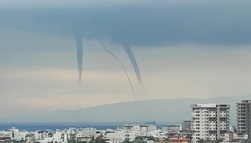 İskenderun Körfezinde aynı anda 3 hortum oluştu