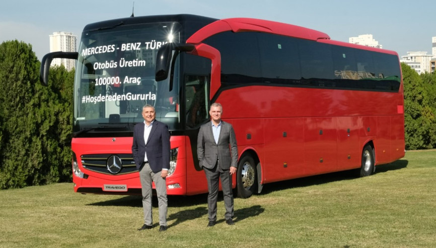 100 bininci otobüs banttan indi