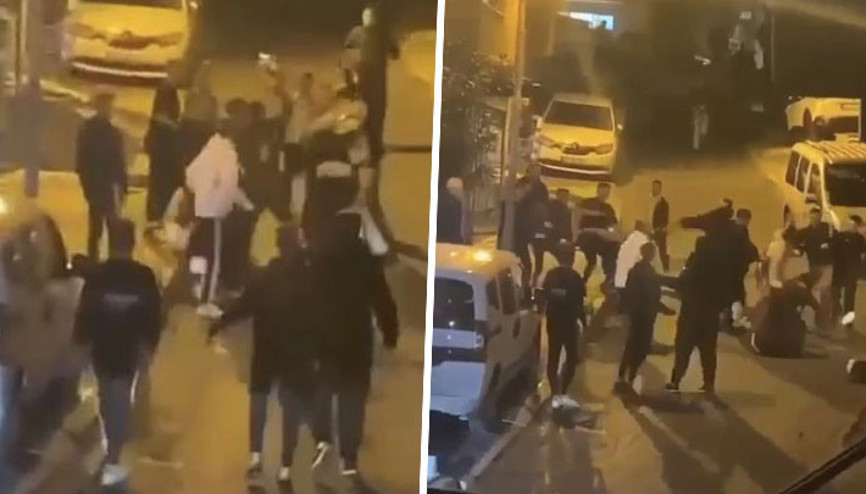 Şişlide iki grup birbirine girdi Kasklarla kafalarına vurdular Şişlide iki grup birbirine girdi Kasklarla kafalarına vurdular
