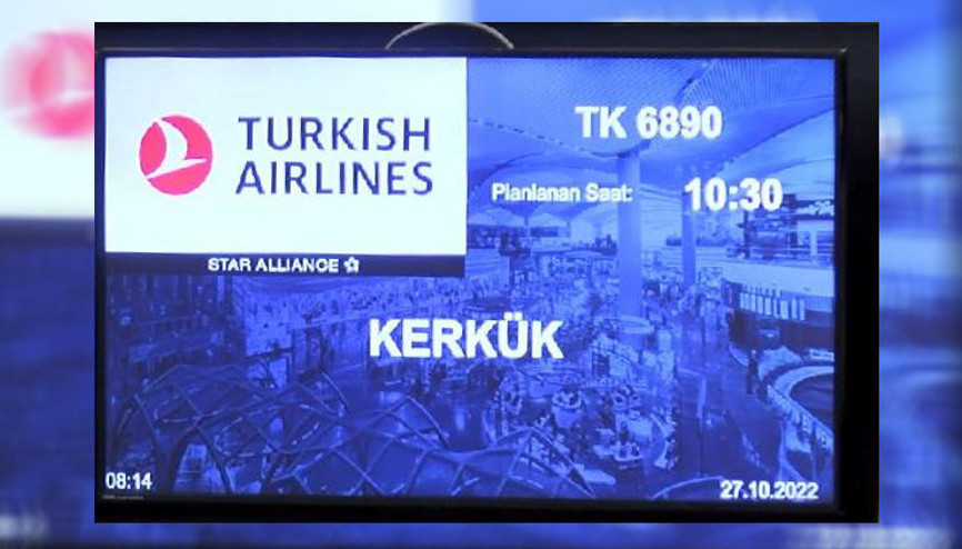 Türkiyeden Kerküke ilk uçuş gerçekleşti