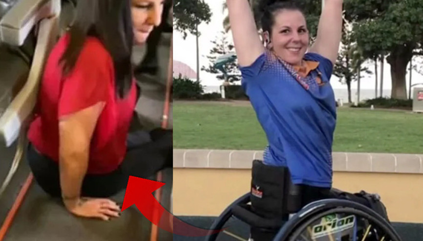 Skandal uçuş Engelli kadın uçaktan sürünerek inmek zorunda kaldı