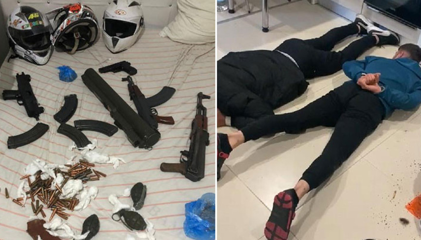Gaziosmanpaşada operasyon düzenlenen evden çıkanlar şoke etti: Lav silahı, suikast silahı, Kalaşnikoflar, el bombaları...