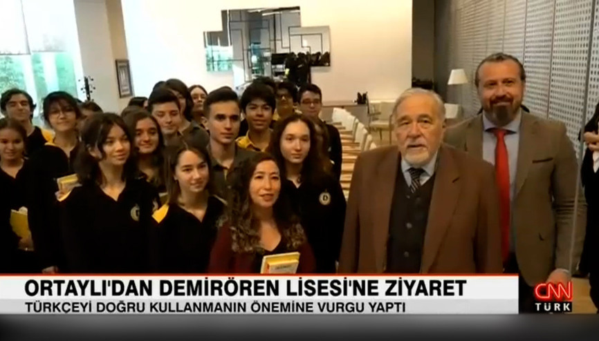 İlber Ortaylıdan Demirören Lisesine ziyaret