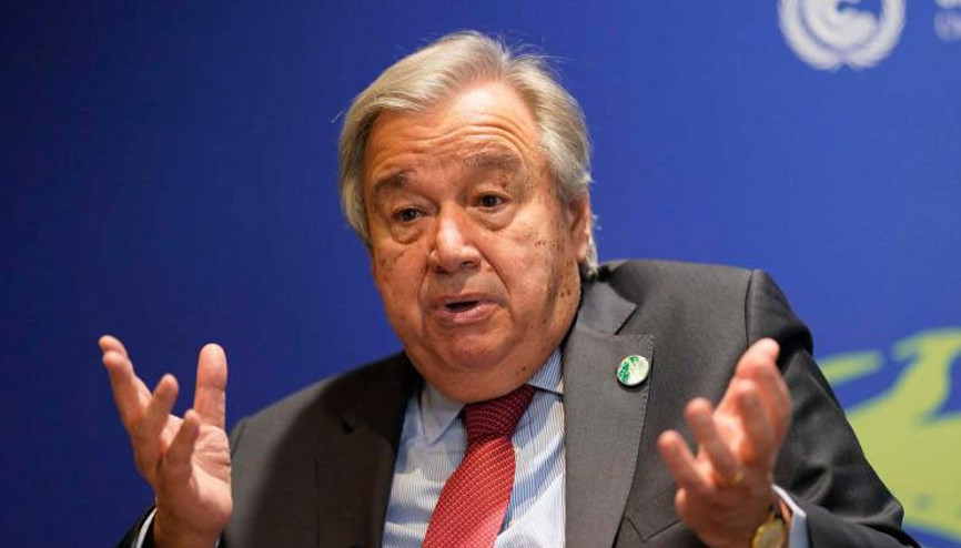 Guterres, COP27’de konuşma kağıtlarını karıştırdı