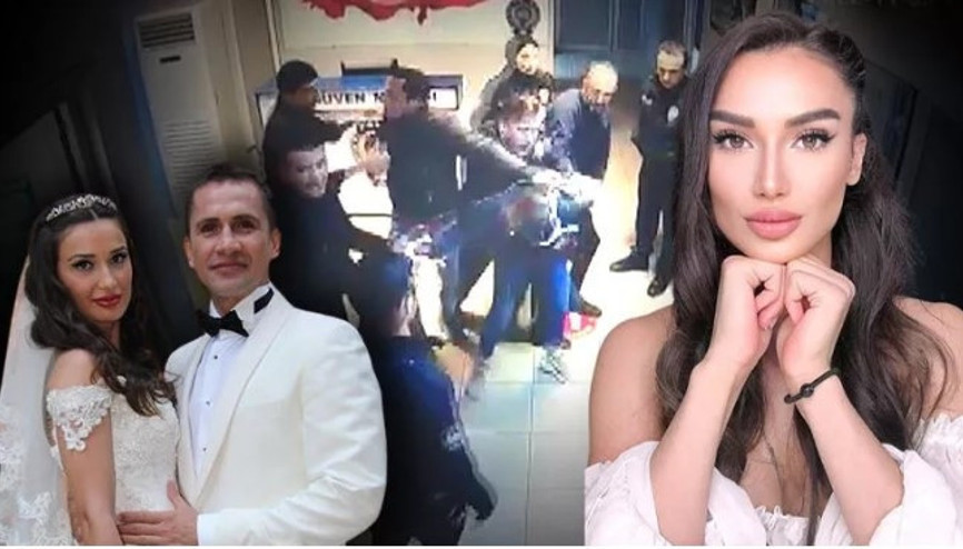 Emre Aşıkın eski eşi Yağmur Sarnıçın polis merkezinde çıkardığı olaylar kamerada