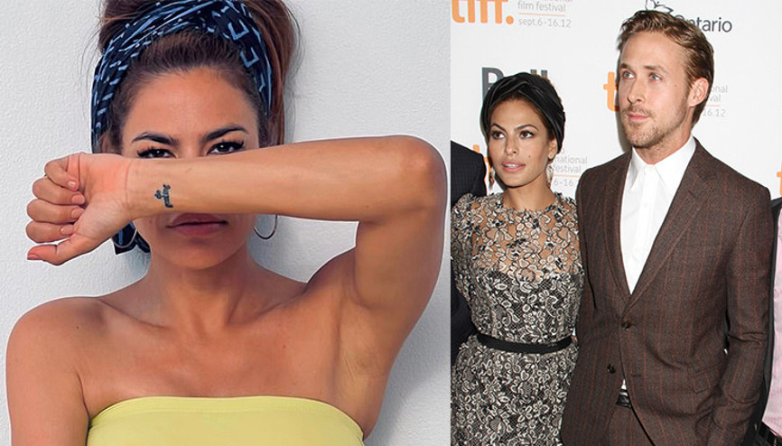 Eva Mendes dövmesini gururla sergiliyor… Hollywood’un gözde çifti sonunda evlendi mi