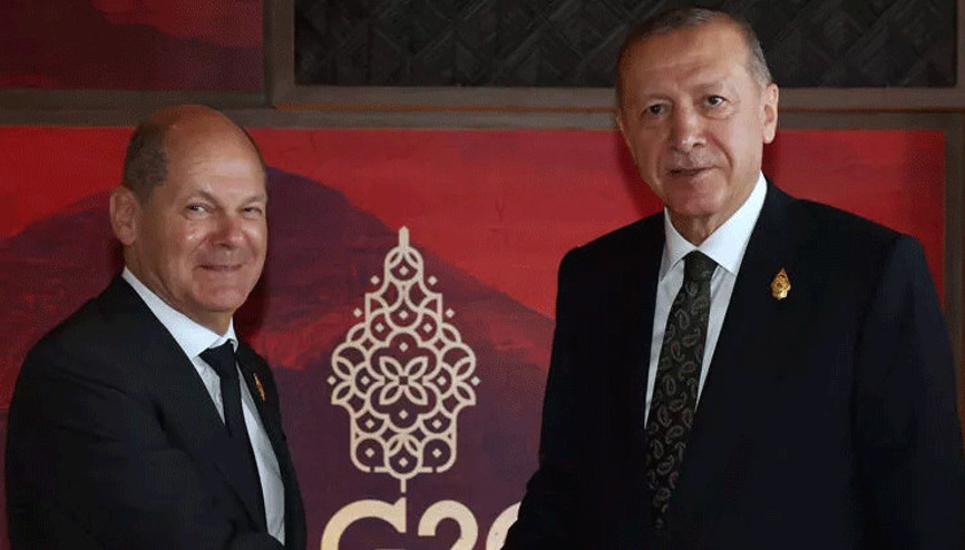 Cumhurbaşkanı Erdoğan, Scholz ile görüştü