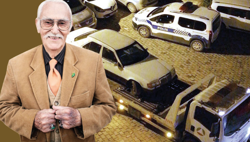 Eşref Kolçakın aracını komşuları kurtardı