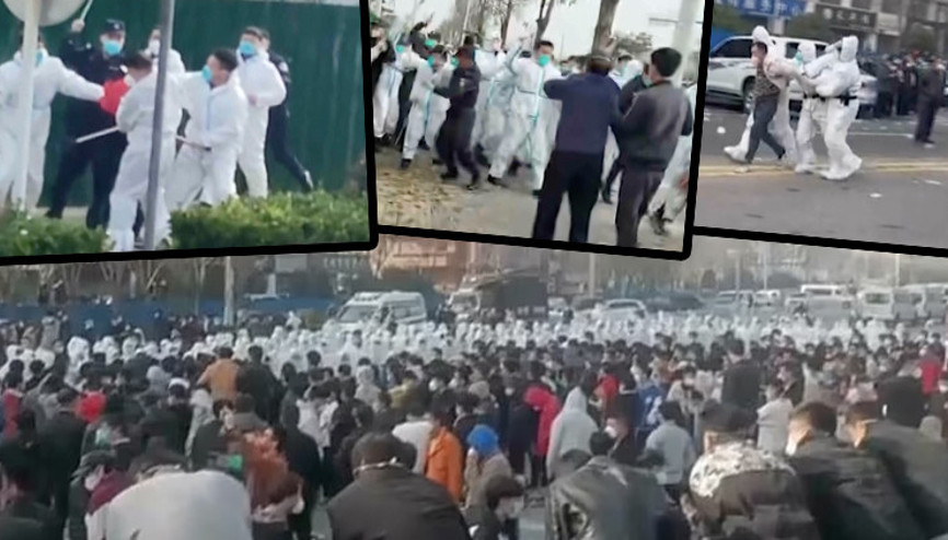 Çinde iPhone fabrikasının işçileri polisle çatıştı Eve dönmek istiyoruz