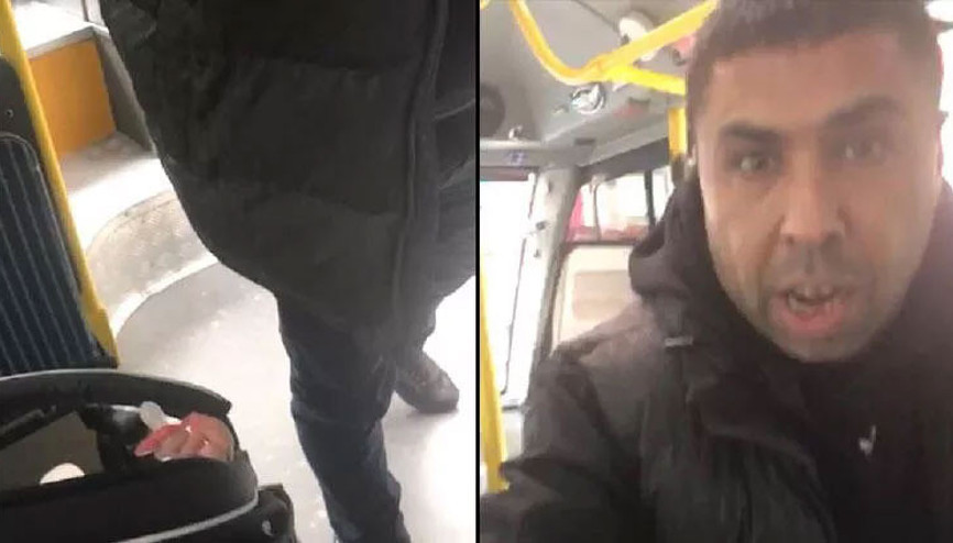 Bebek arabası var diye dolmuşa almadı iddiası O anlar kamerada