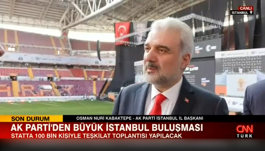 AK Parti İstanbul İl Başkanı Osman Nuri Kabaktepe CNN Türke konuştu