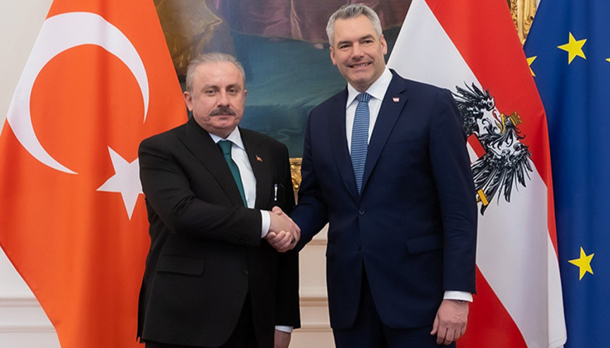 TBMM Başkanı Şentop, Avusturya Başbakanı ve Avusturya Meclis Başkanı ile görüştü