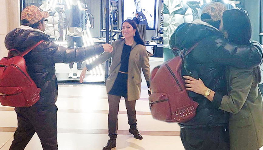 Kız arkadaşıyla sarmaş dolaş görüntülendi... Acemi çapkın