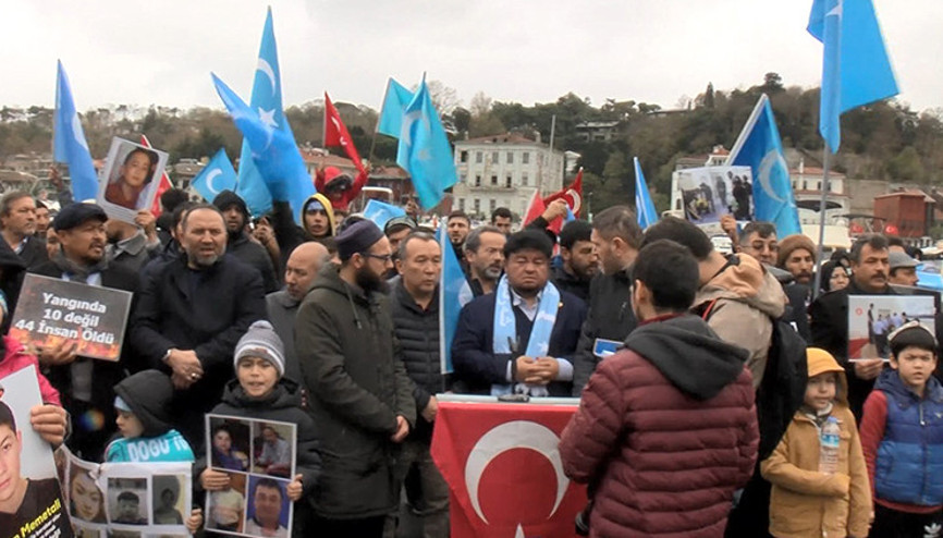 Sarıyerde Çin başkonsolosluğu önünde eylem