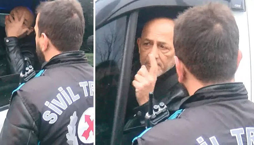 Ataşehirde ceza kesilen servis şoförü hakaretler etti