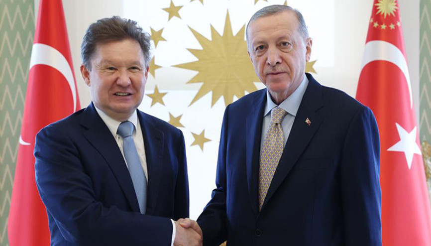Cumhurbaşkanı Erdoğan Gazprom Başkanı Millerı kabul etti