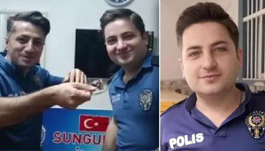 Kalp krizi geçiren komiser yardımcısının son görüntüleri Kalp krizi geçiren komiser yardımcısının son görüntüleri