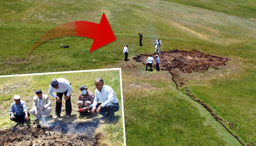Van’da şaşırtan görüntü Yanan turba toprağından bölgenin iklim geçmişi araştırılacak