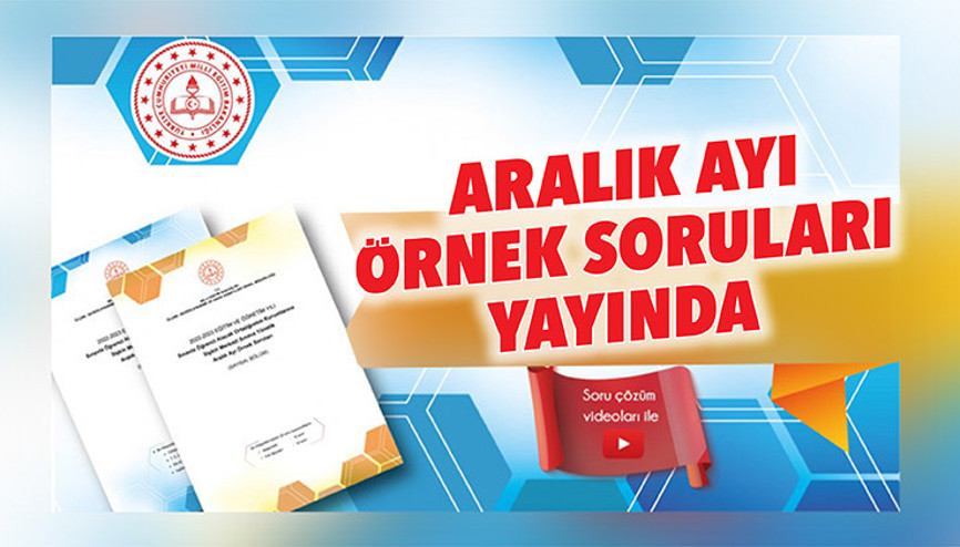 Aralık ayı örnek soruları yayında
