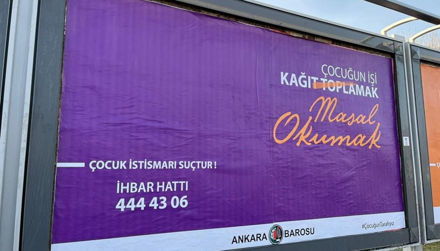 Afişlerden çocuk mesajı