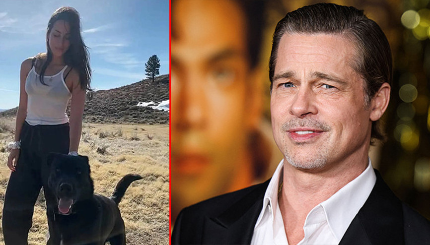 Brad Pitt yeni aşkıyla çok mutlu: Yeni yılın ilk öpücüğünü esmer güzelden alacak