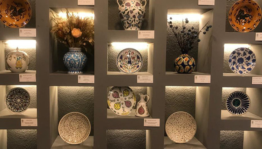 Çini Sanatçısı Gül Camadan’ın öğrencilerinden renkli sergi